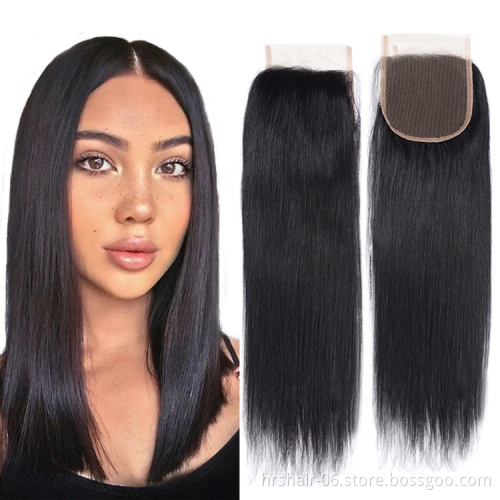 New Arrival Virgin Hair Transparent Lace Closure Can be customized silk base closure 5x5   6x6 lace closure